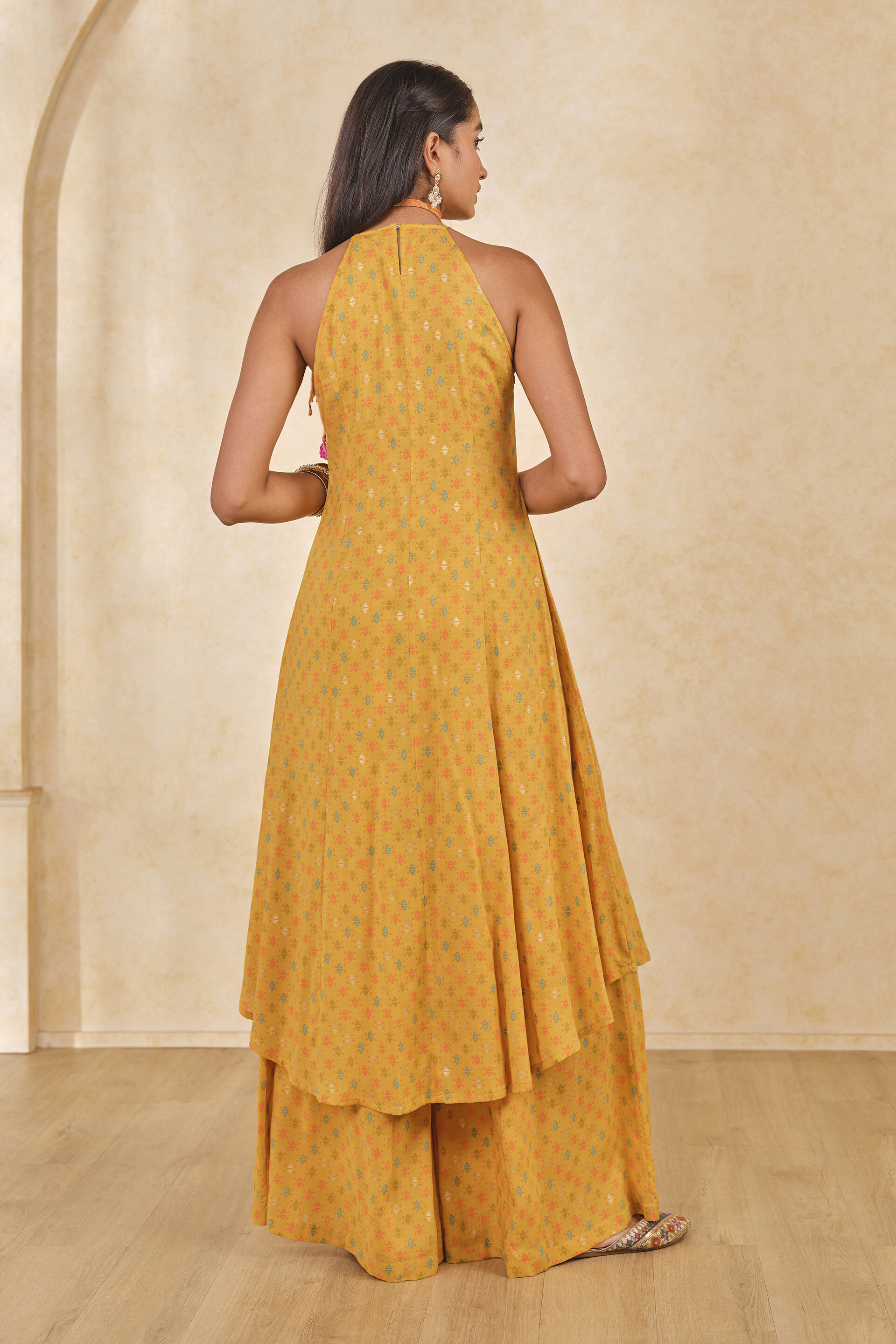 Mehboob Kurta Set, Mustard, image 5